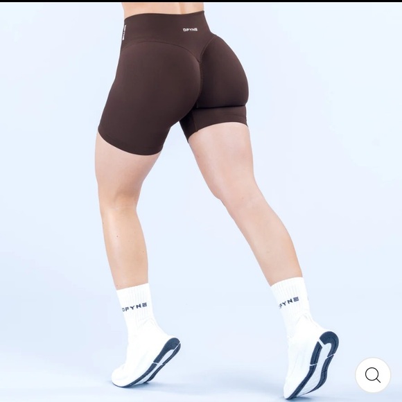 Dfyne umber defy 4.5” High-Waist Brown Bike Shorts - Picture 2 of 9